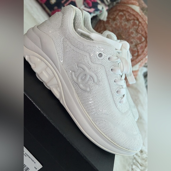 Brand new in box 20P size 36\ 6 chanel sneakers, beautiful sequins - Picture 4 of 14